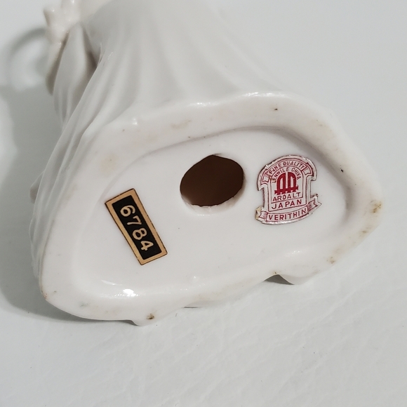 Ardalt White Porcelain Asian Musician Flute Figurine Lenwile Japan Verithin - Picture 6 of 6